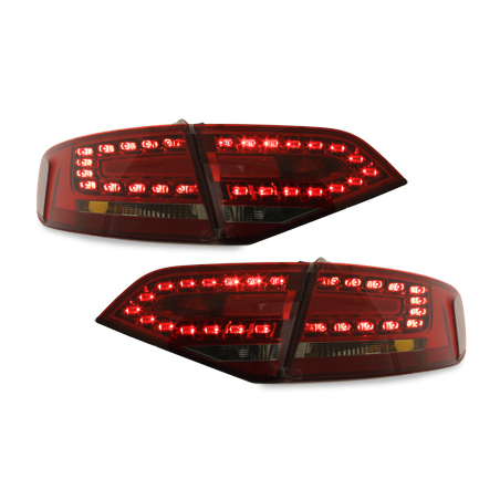 Feux LED Audi A4 B8 8K Berline  07+  rouge / fumé