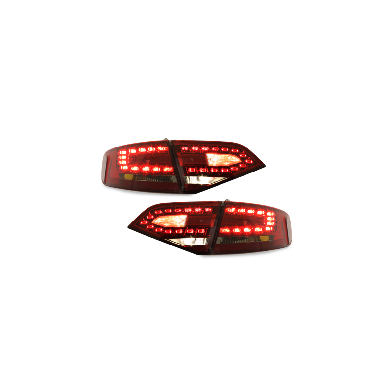 Feux LED Audi A4 B8 8K Berline  07+  rouge / fumé