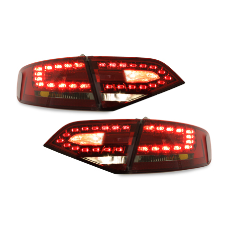 Feux LED Audi A4 B8 8K Berline  07+  rouge / fumé