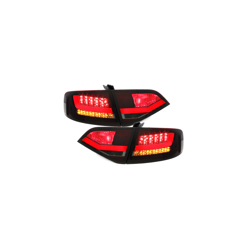 Feux arrière LED Audi A4 B8 8K Berline  07-10-Rouge/Fumé