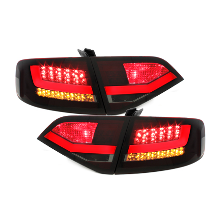 Feux arrière LED Audi A4 B8 8K Berline  07-10-Rouge/Fumé