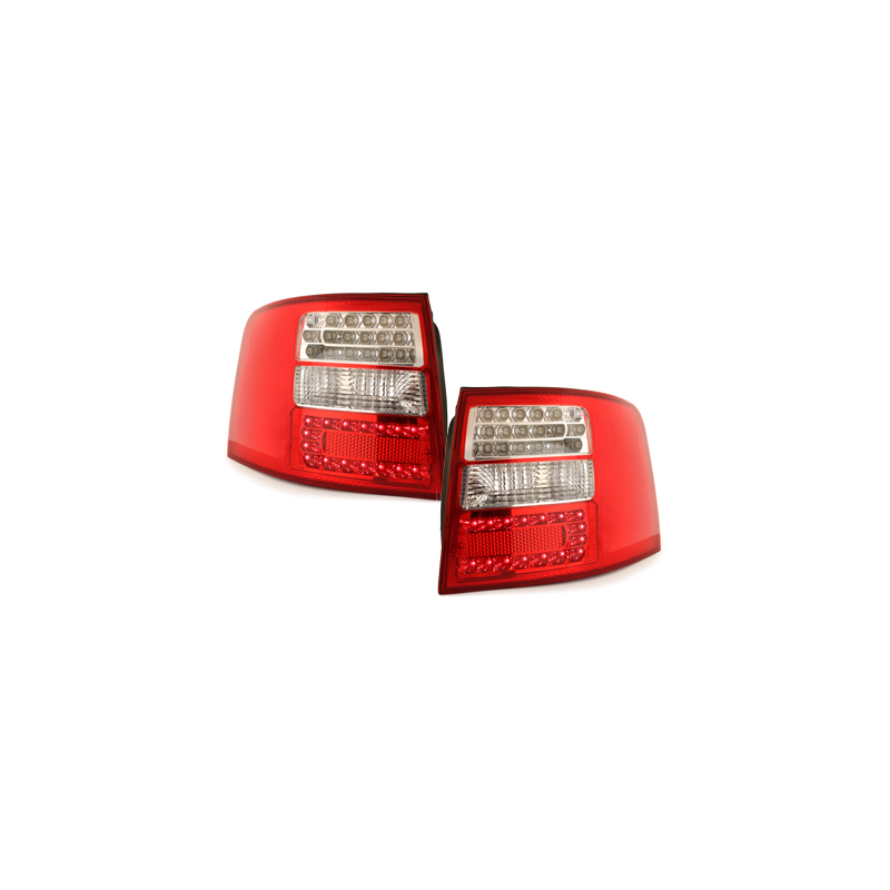 Feux LED Audi A6 Avant 4B 12.97-01.05  rouge / cristal