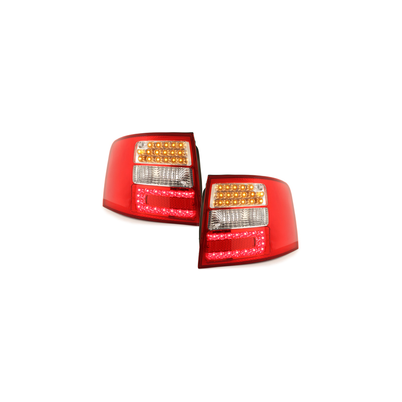 Feux LED Audi A6 Avant 4B 12.97-01.05  rouge / cristal
