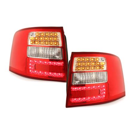 Feux LED Audi A6 Avant 4B 12.97-01.05  rouge / cristal