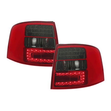 Feux LED Audi A6 Avant 4B 12.97-01.05  rouge / fumé