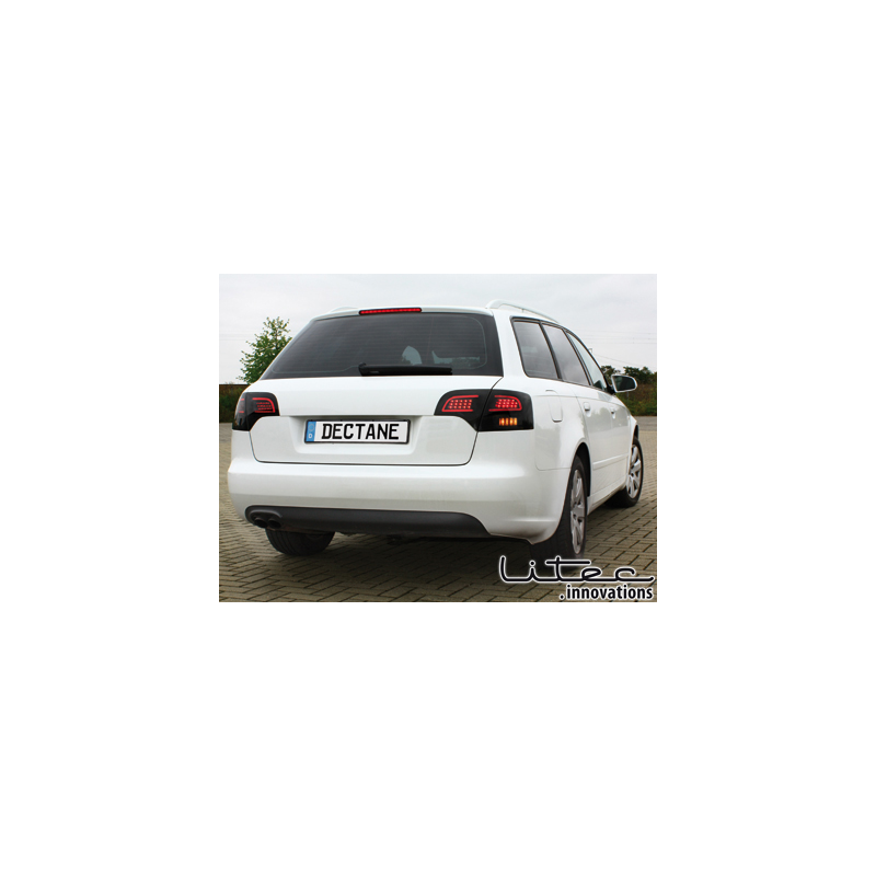 Feux LITEC LED Audi A4 Avant B7 04-08 rouge / fumé