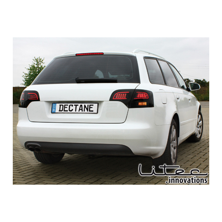 Feux LITEC LED Audi A4 Avant B7 04-08 rouge / fumé