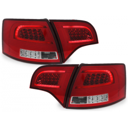 Feux LITEC LED Audi A4 Avant B7 04-08 rouge / chrome