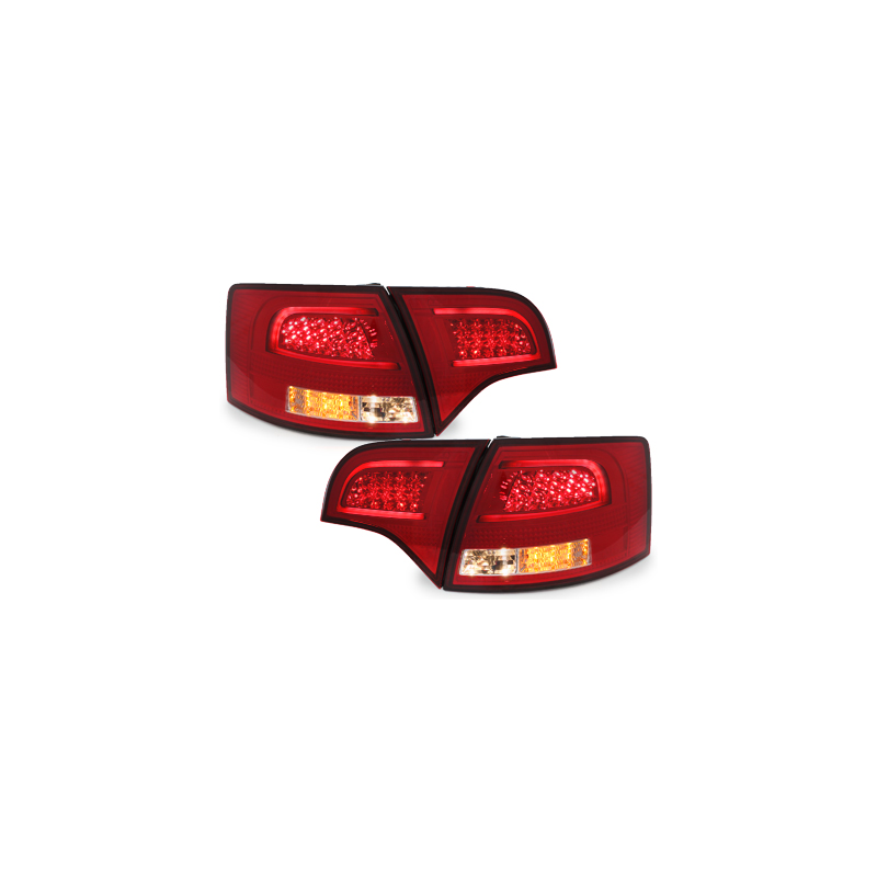 Feux LITEC LED Audi A4 Avant B7 04-08 rouge / chrome