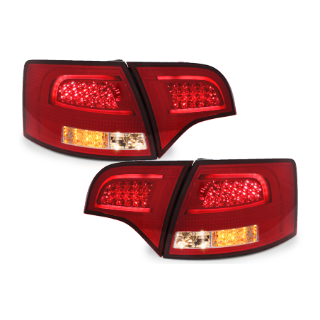 Feux LITEC LED Audi A4 Avant B7 04-08 rouge / chrome