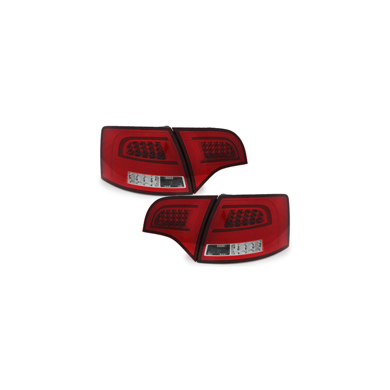 Feux LITEC LED Audi A4 Avant B7 04-08 rouge / chrome