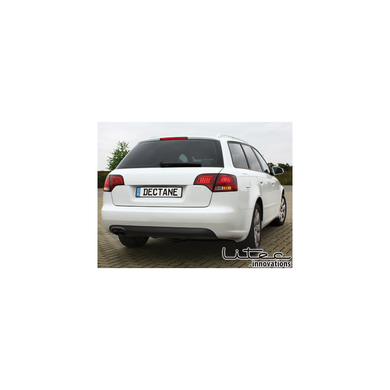 Feux LITEC LED Audi A4 Avant B7 04-08 rouge / chrome