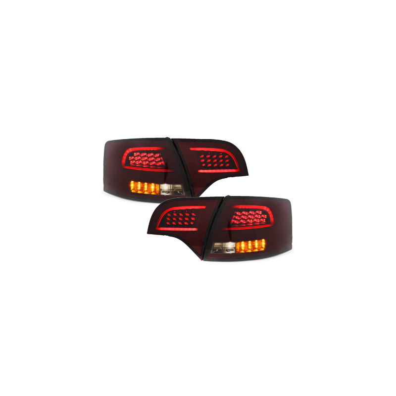 Feux LITEC LED Audi A4 Avant B7 04-08 rouge / fumé