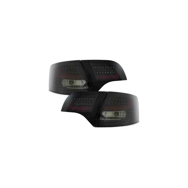 Feux arrière LITEC LED Audi A4 Avant B7 04-08-Noir/Fumé