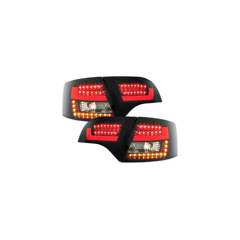 Feux arrière LITEC LED Audi A4 Avant B7 04-08-Noir/Fumé