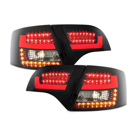 Feux arrière LITEC LED Audi A4 Avant B7 04-08-Noir/Fumé