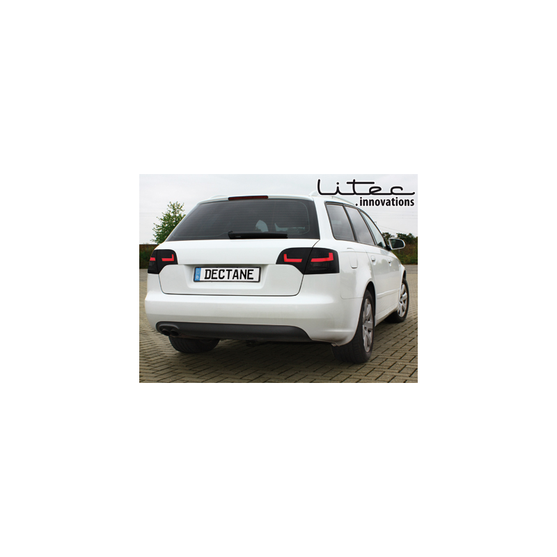 Feux arrière LITEC LED Audi A4 Avant B7 04-08-Noir/Fumé