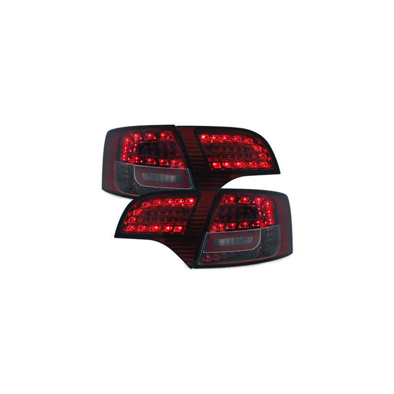 Feux LITEC LED Audi A4 Avant B7 04-08 rouge / fumé