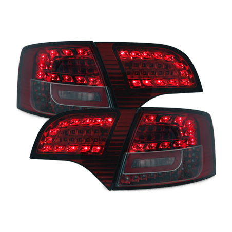 Feux LITEC LED Audi A4 Avant B7 04-08 rouge / fumé