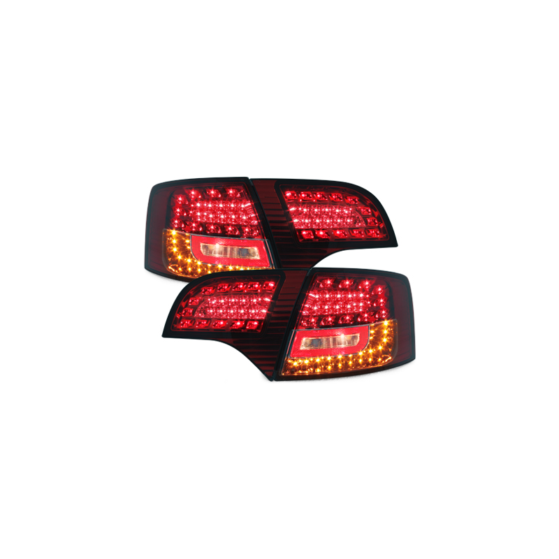 Feux LITEC LED Audi A4 Avant B7 04-08 rouge / fumé