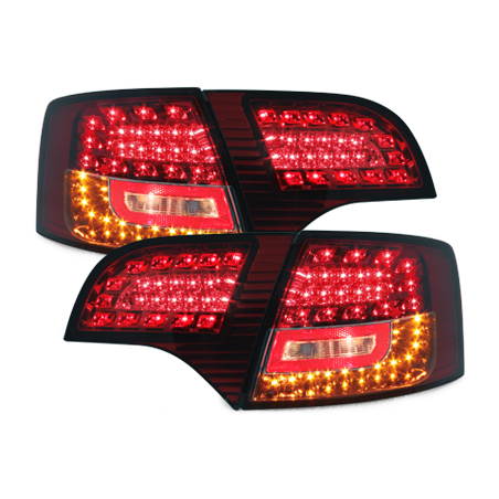 Feux LITEC LED Audi A4 Avant B7 04-08 rouge / fumé