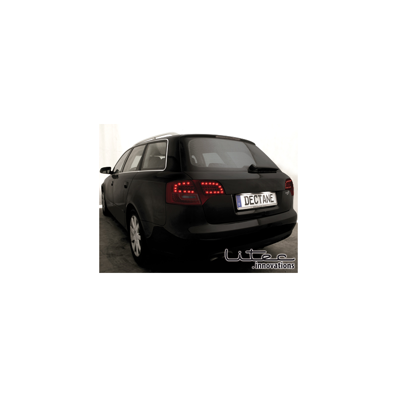 Feux LITEC LED Audi A4 Avant B7 04-08 rouge / fumé