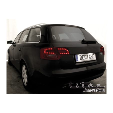 Feux LITEC LED Audi A4 Avant B7 04-08 rouge / fumé