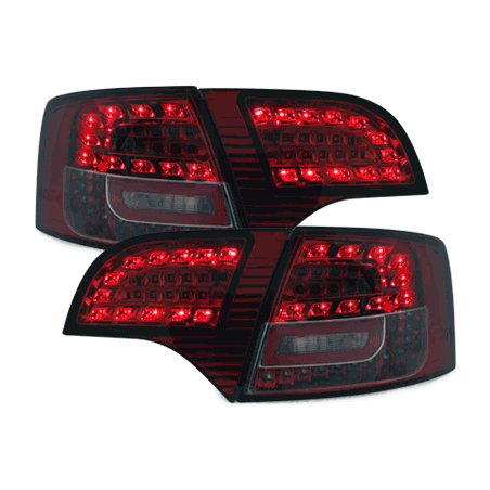 Feux LITEC LED Audi A4 Avant B7 04-08 rouge / fumé