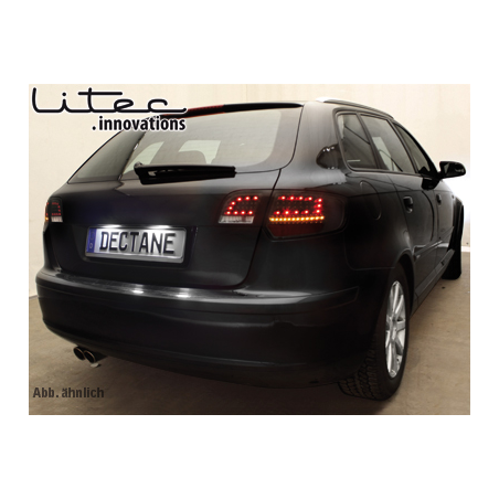 Feux LITEC LED Audi A3 Sportback 03-08 noir/ fumé