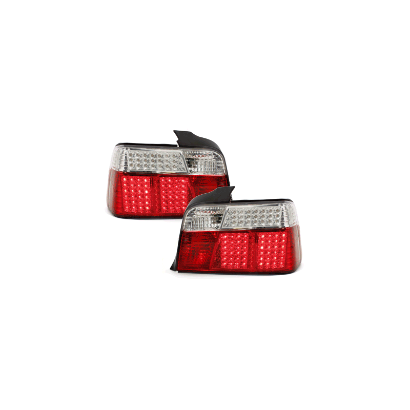 Feux arrière à LED BMW E36 Berline _mit LED-Blinker  rouge/cristal