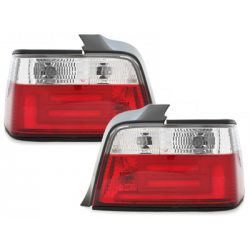 Feux arrière LED BMW E36 Berline  92-98 - Rouge/Cristal