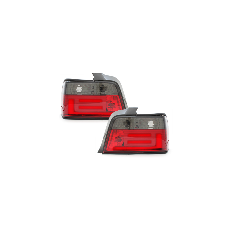Feux arrière LED BMW E36 Berline  92-98 - Rouge/Fumé