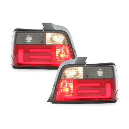 Feux arrière LED BMW E36 Berline  92-98 - Rouge/Fumé