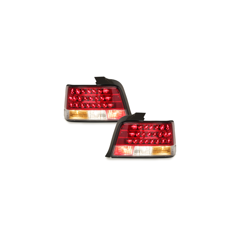 Feux arrière à LED BMW E36 Berline  92-98 rouge/cristal