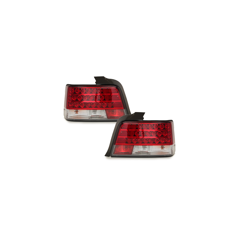 Feux arrière à LED BMW E36 Berline  92-98 rouge/cristal