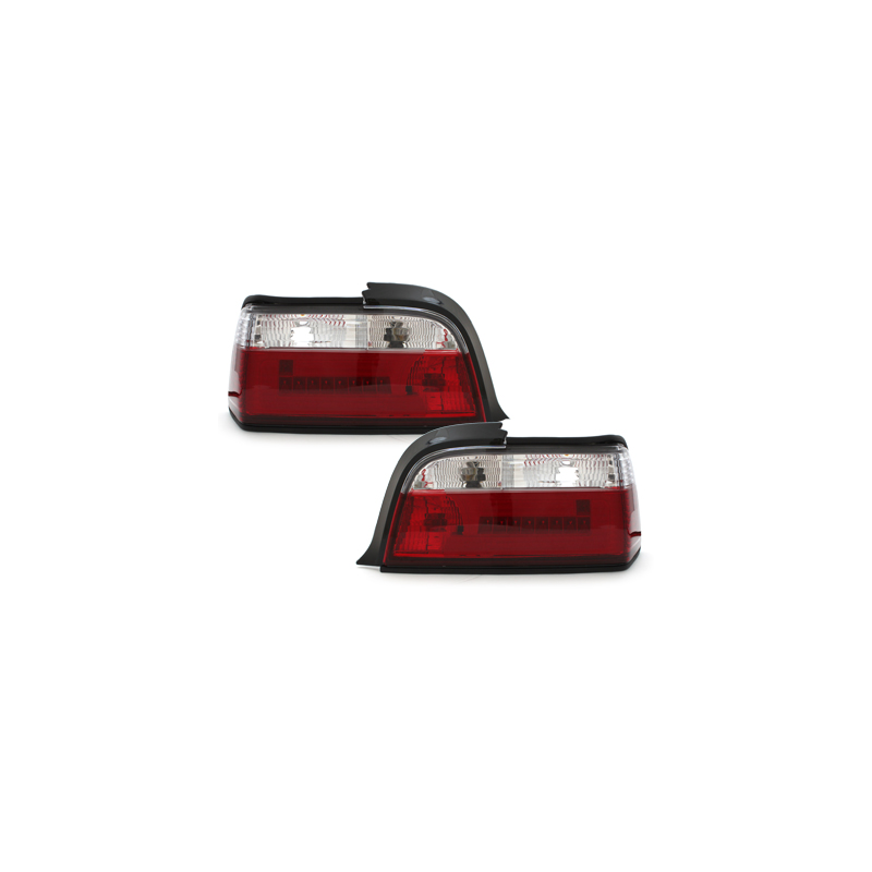 Feux arrière LED BMW E36 Coupé 92-98 - Rouge/Cristal