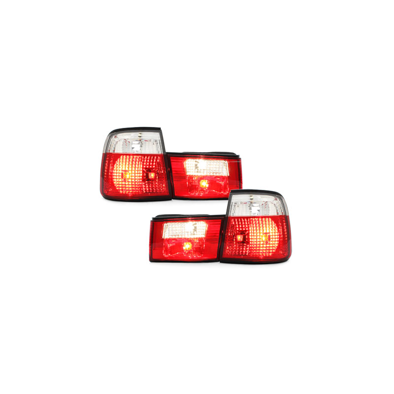 Feux arrière BMW E34 Berline  85-95  rouge/cristal