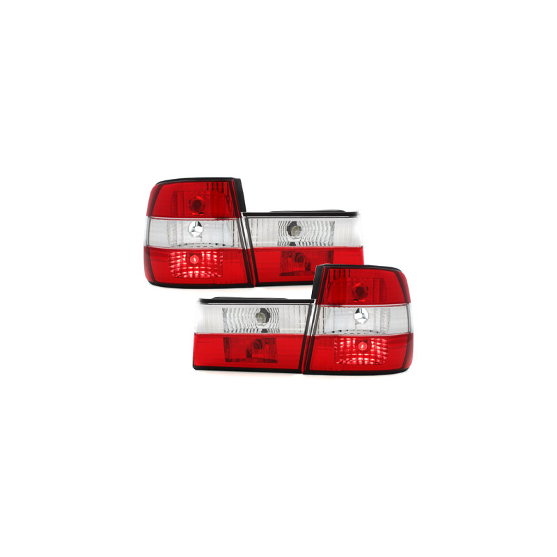 Feux arrière BMW E34 Berline  85-95-Rouge/Cristal