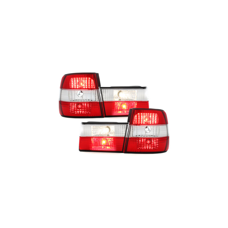 Feux arrière BMW E34 Berline  85-95-Rouge/Cristal