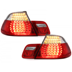 Feux arrière à LED BMW E46 Cabrio 00-05  rouge/cristal 4-Portes