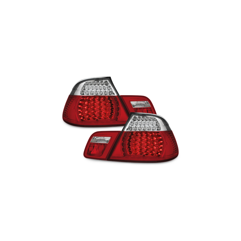 Feux arrière LED BMW E46 Coupé 03-05-Rouge/Cristal 2Portes