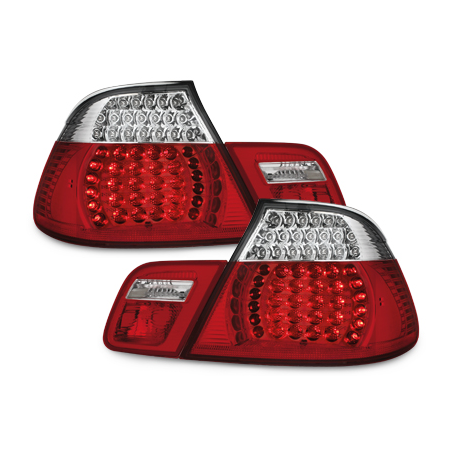 Feux arrière LED BMW E46 Coupé 03-05-Rouge/Cristal 2Portes