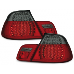 Feux arrière LED BMW E46 Coupé 03-05-Rouge/Fumé 4Portes