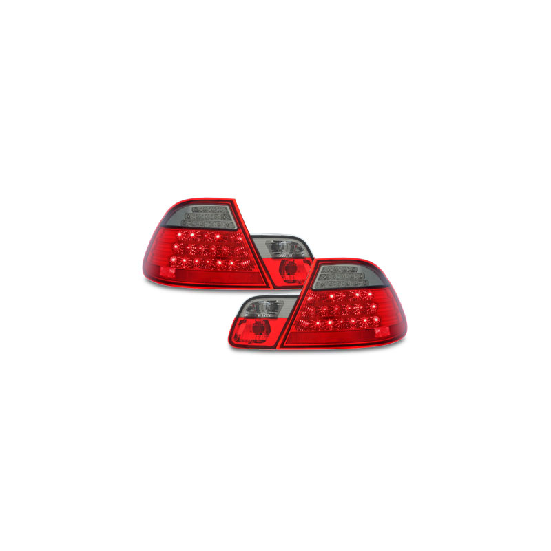Feux arrière LED BMW E46 Coupé 98-03-Rouge/Fumé 4Portes