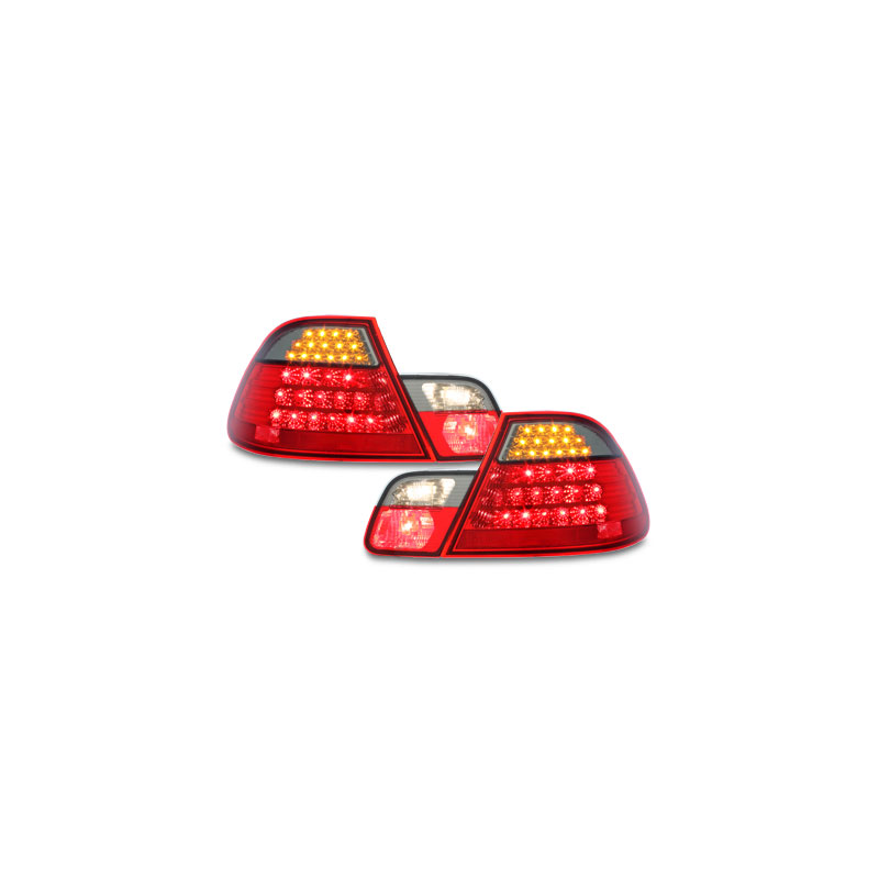 Feux arrière LED BMW E46 Coupé 98-03-Rouge/Fumé 4Portes