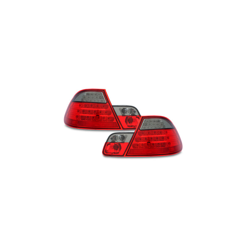 Feux arrière LED BMW E46 Coupé 98-03-Rouge/Fumé 4Portes