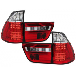 Feux arrière à LED BMW X5 00-02  rouge/cristal