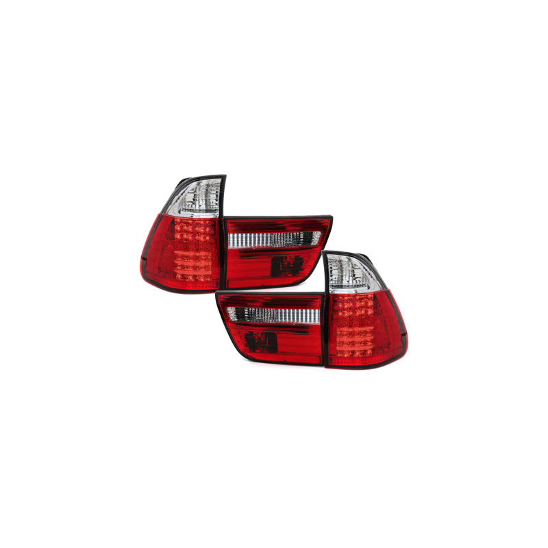 Feux arrière à LED BMW X5 00-02  rouge/cristal