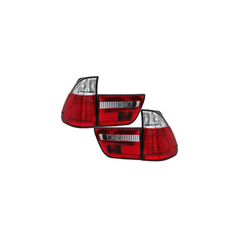 Feux arrière à LED BMW X5 00-02  rouge/cristal