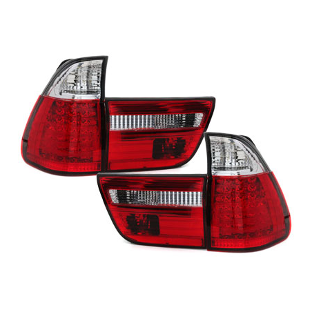 Feux arrière à LED BMW X5 00-02  rouge/cristal